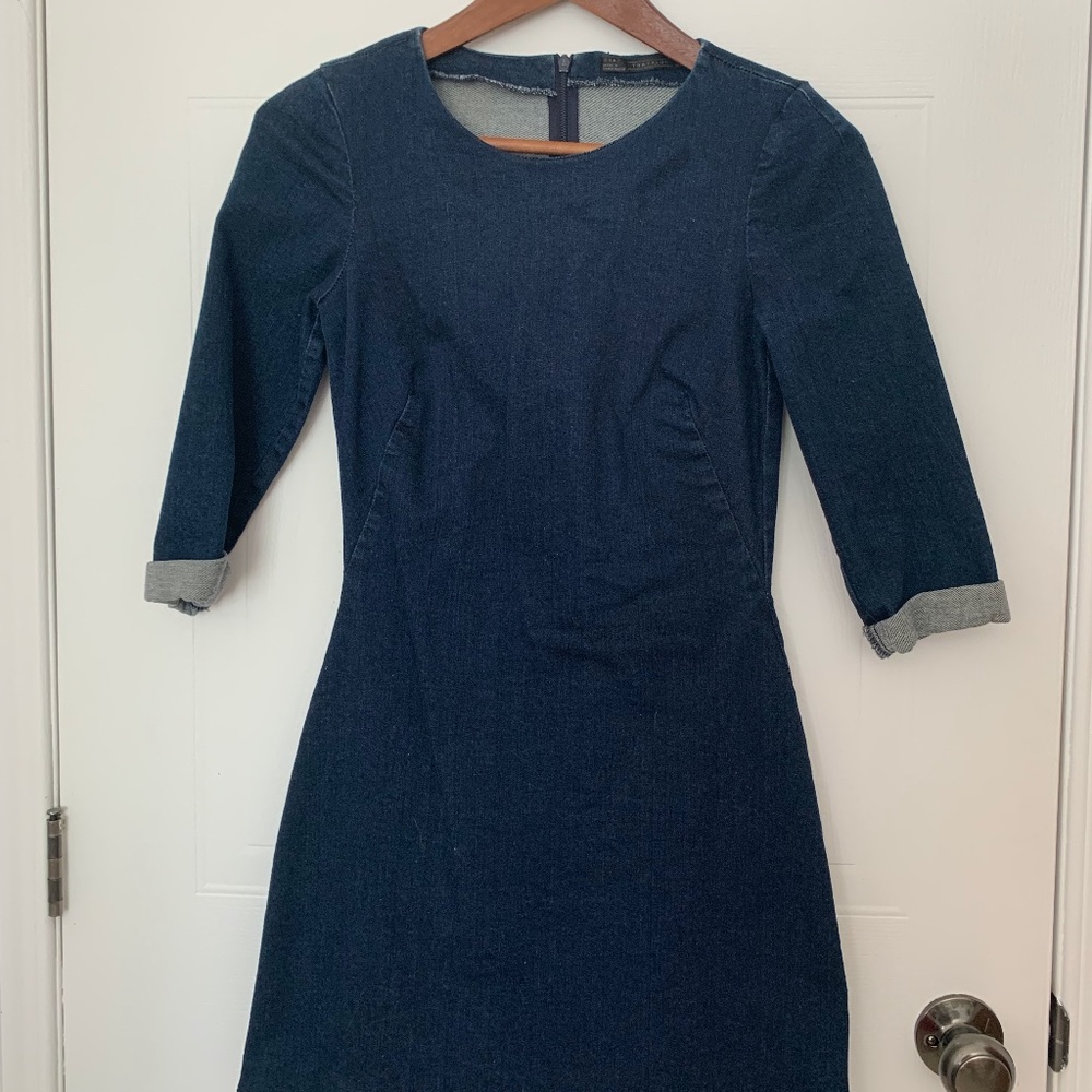 Jeans dress dark blue wash